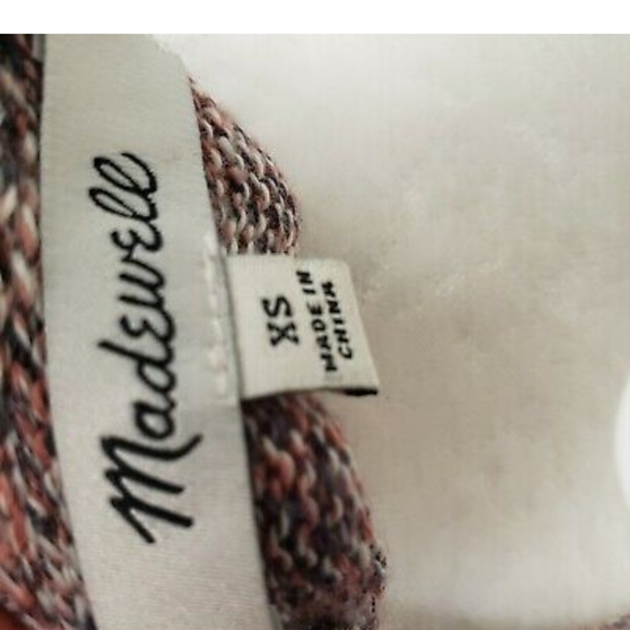 Madewell Pink Pocket Tee Sweater XS Heathered - Picture 2 of 6